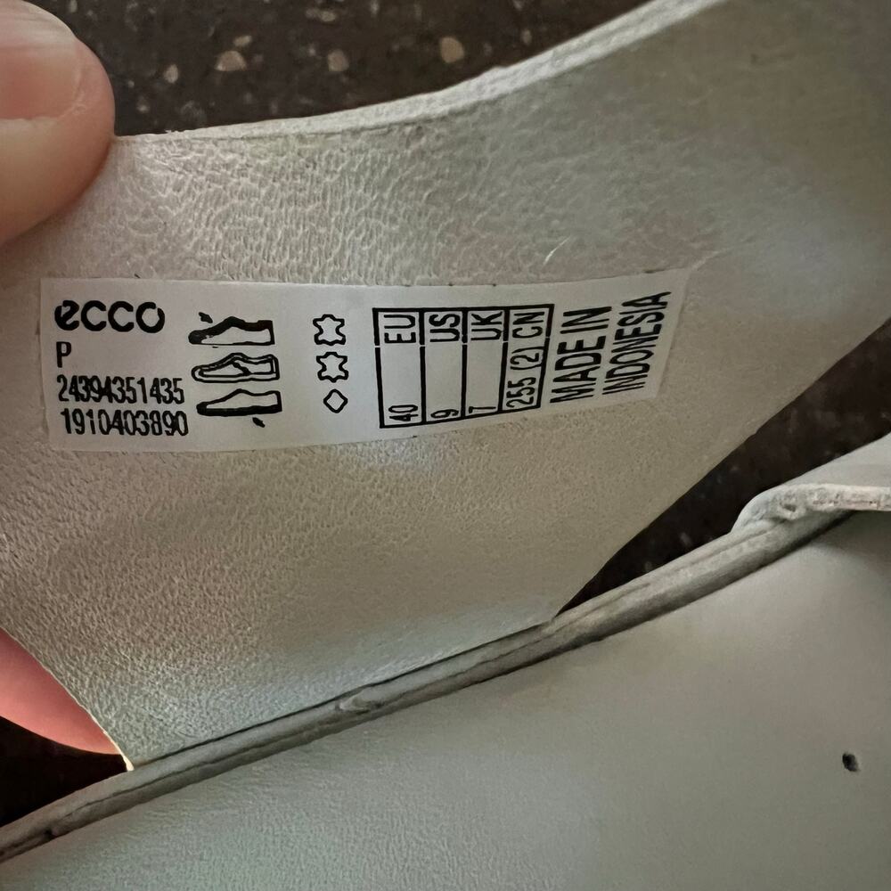 ECCO Leather Sandals Flash Strappy Comfort Leather ShoesWomens White Size 9 - Picture 10 of 11